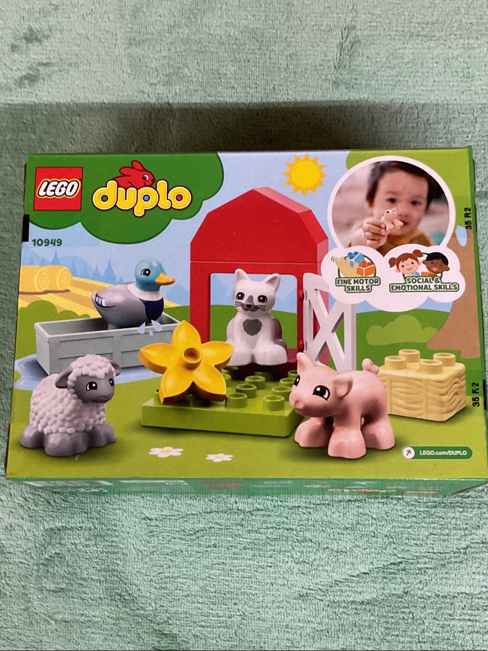 Lego Duplo Farm Animals Set - Pink, Yellow, Green, Gray, Blue